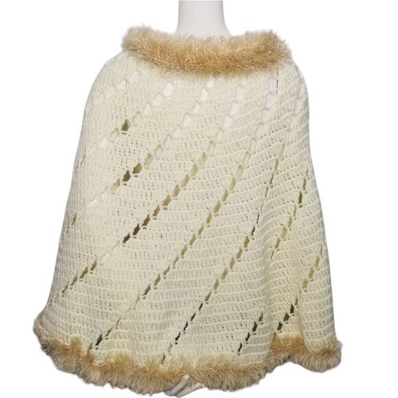 Handmade Crochet Shawl Eyelash‎ Fun Fur Trim - Picture 3 of 13